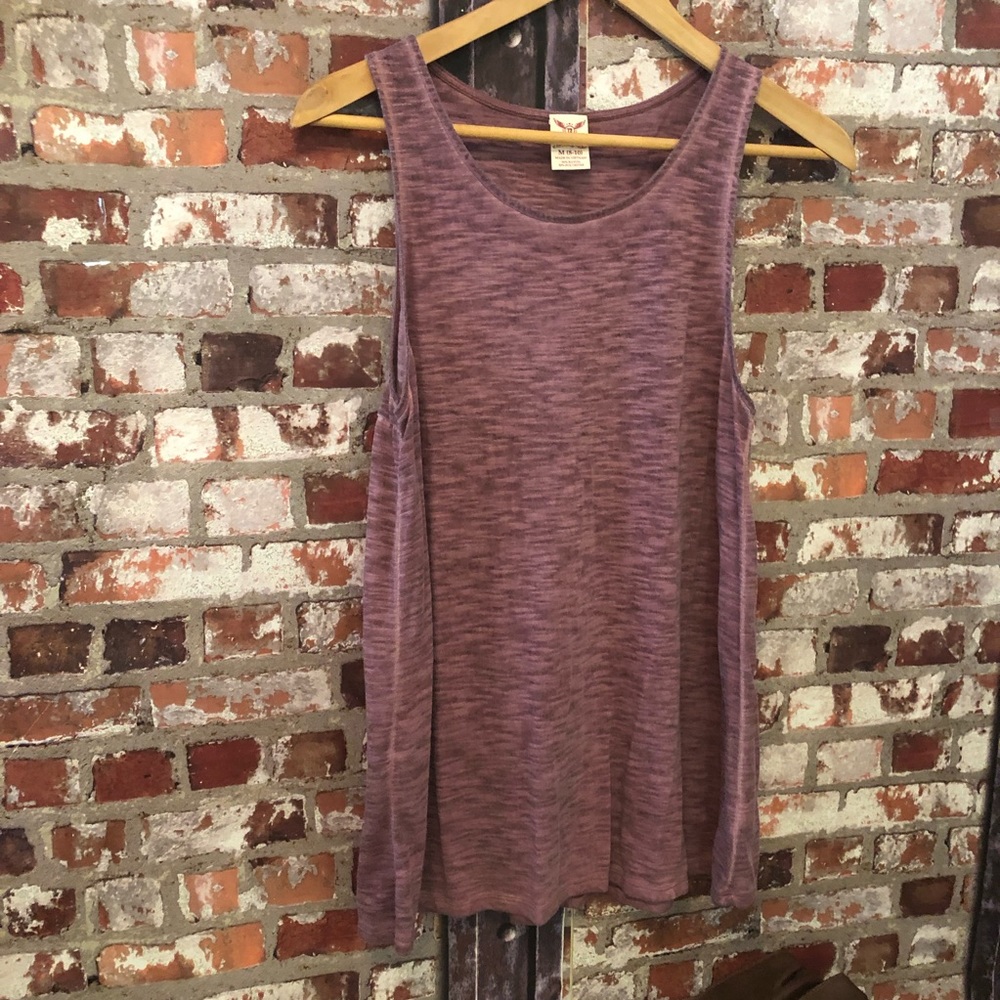 Egg plant Plum Sleeveless Loose Fit Blouse